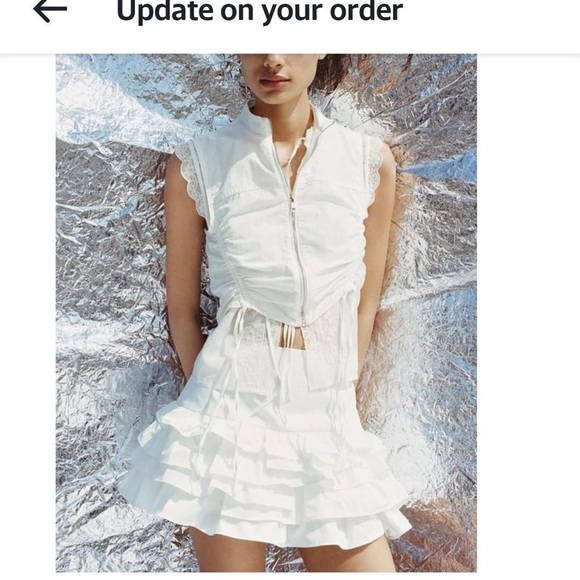 ZARA RUFFLED SKORT SIZE M NWT - Picture 3 of 5